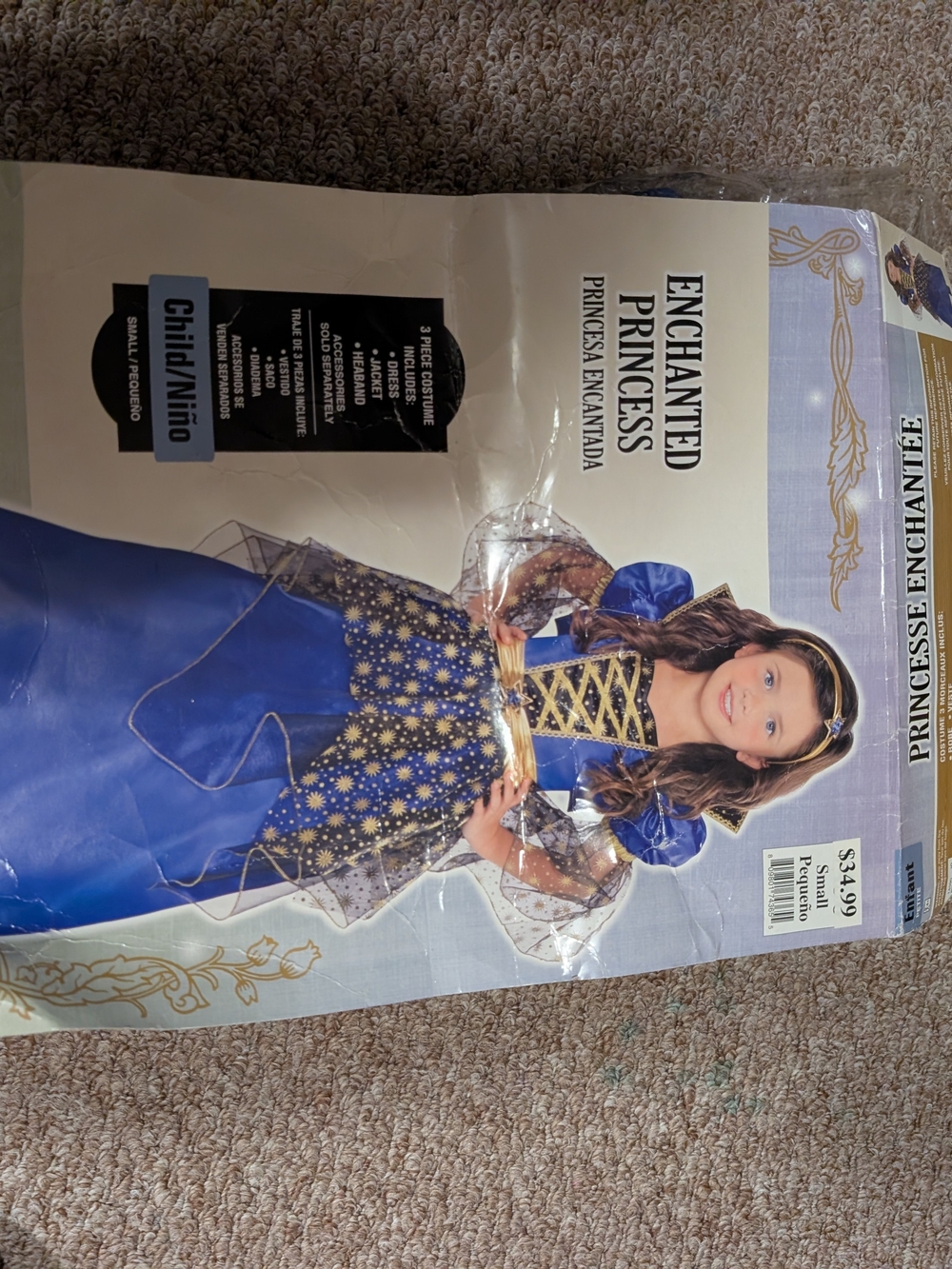 Enchanting Blue Princess Girls Costume - Classic Royal Dress